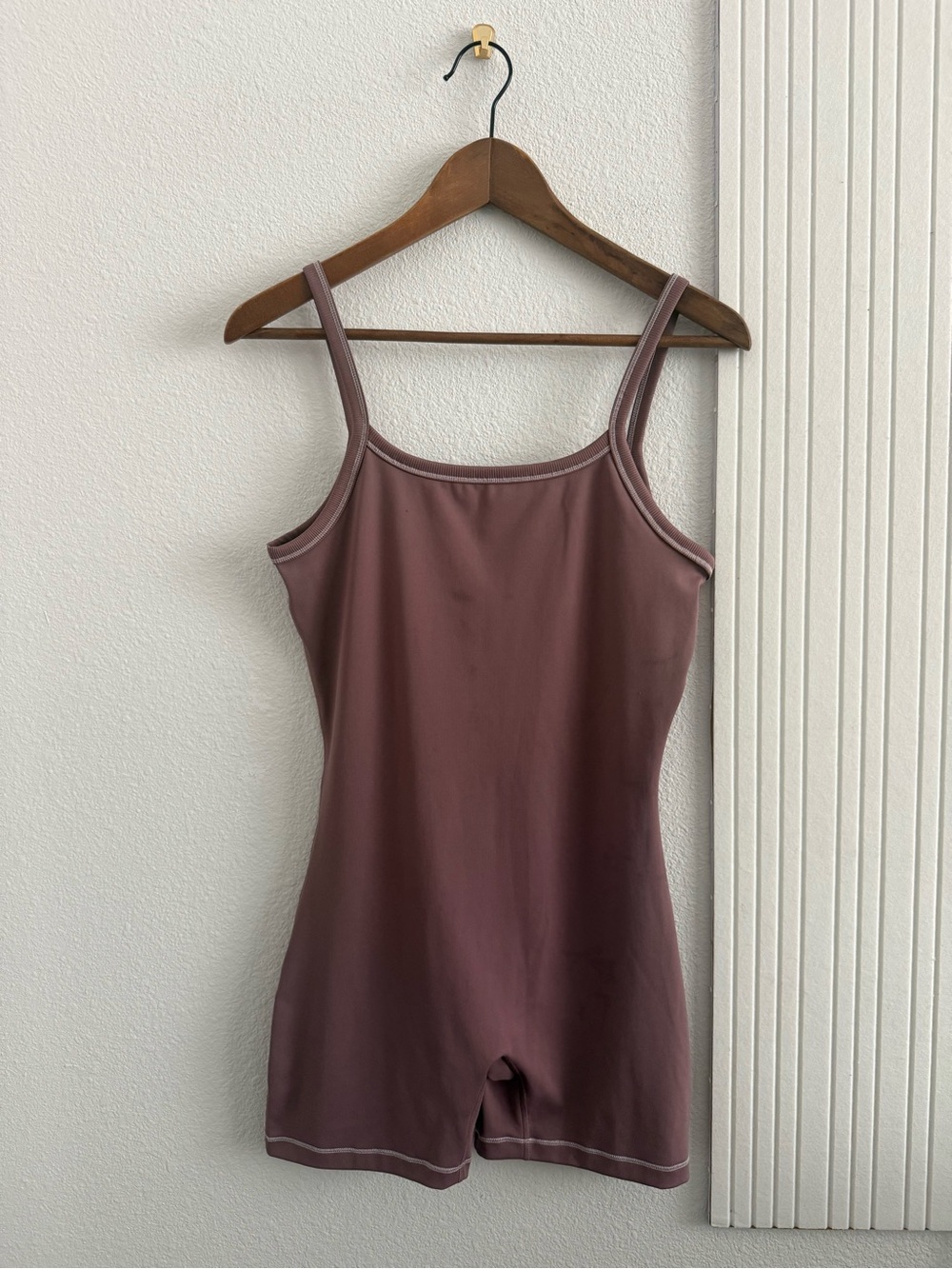 Nike One DRI-FIT Mauve Workout Tank Romper Jumpsuit Shorts